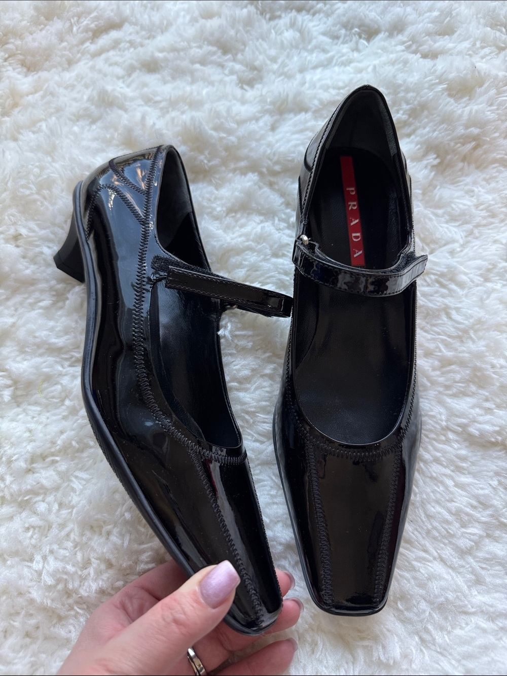 Prada Patent Kitten Heels